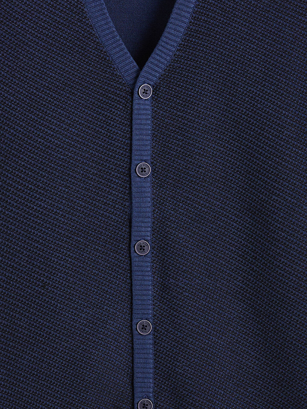 Siyah Standart Kalıp V Yaka Erkek Triko Yelek-5