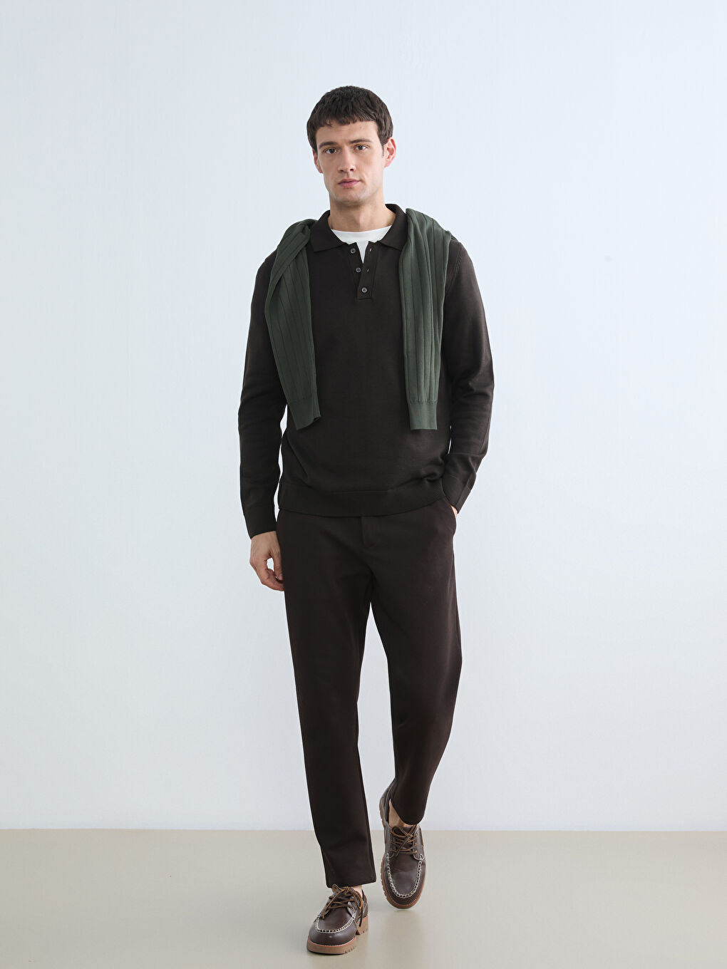 Polo Neck Men's Knitwear Sweater-1