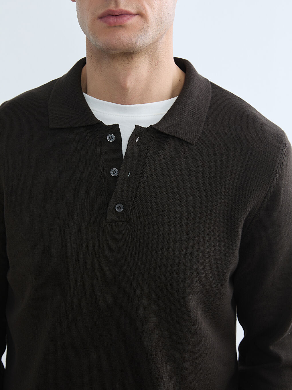 Polo Neck Men's Knitwear Sweater-2