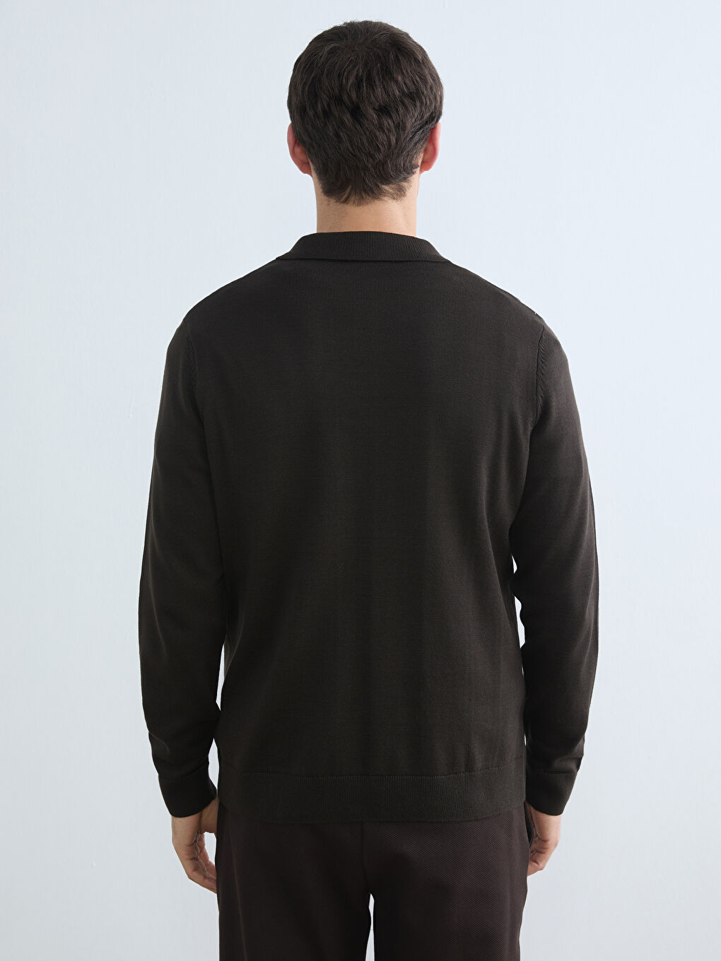 Polo Neck Men's Knitwear Sweater-3