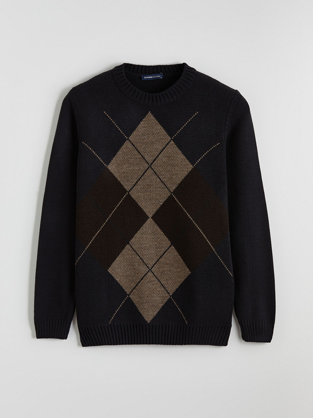 Lacivert Bisiklet Yaka Erkek Triko Kazak-4