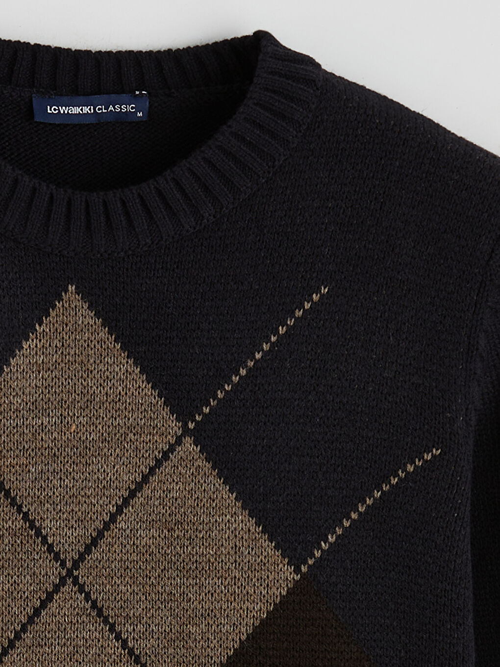 Lacivert Bisiklet Yaka Erkek Triko Kazak-5