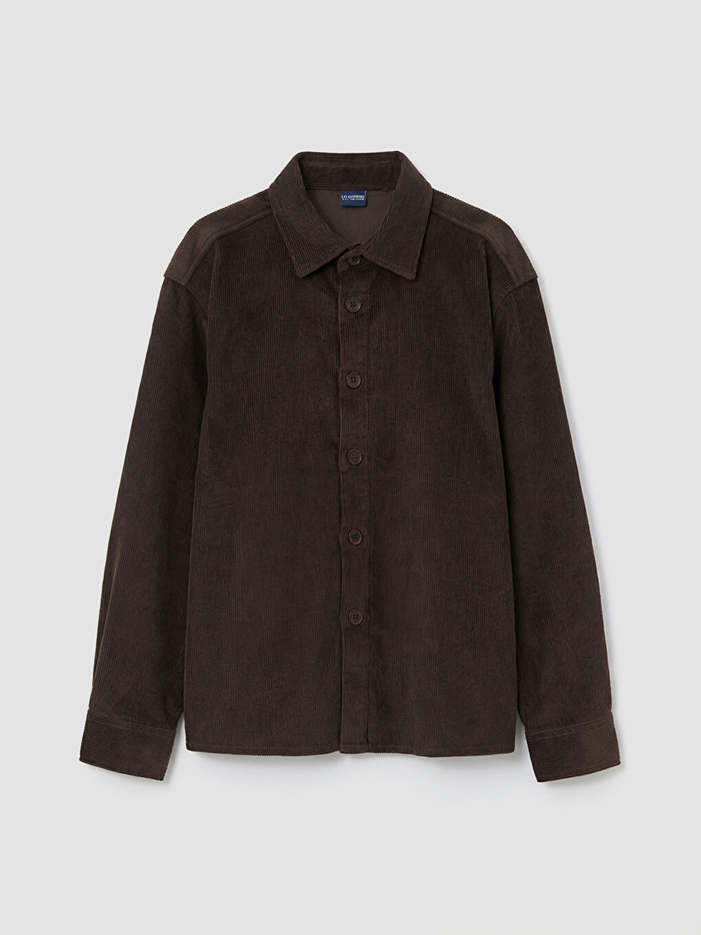 Kahverengi Kadife Erkek Çocuk Gömlek