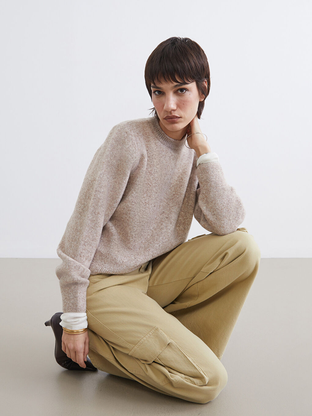 Women's Crew Neck Knit Sweater