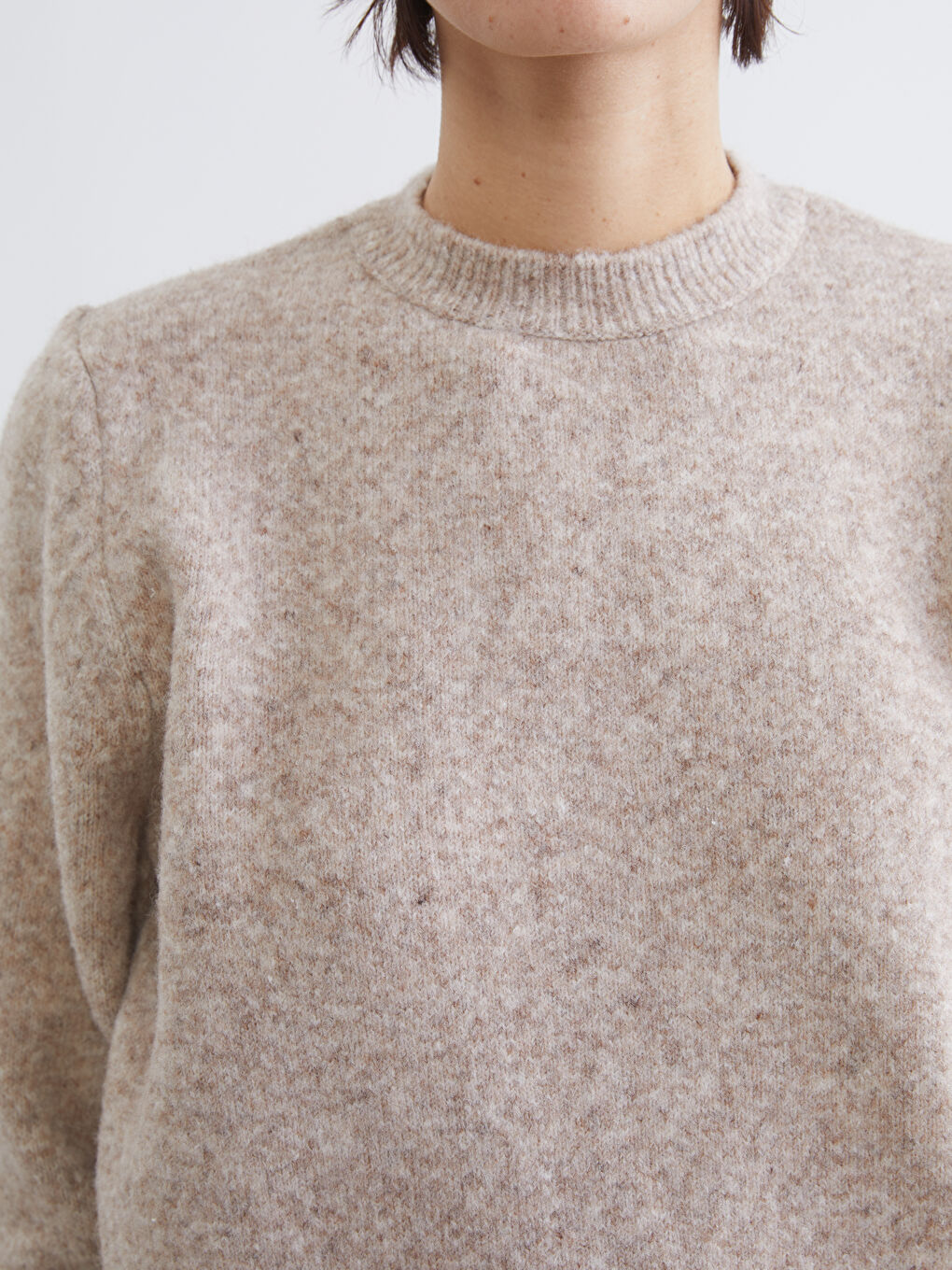 Women's Crew Neck Knit Sweater-2