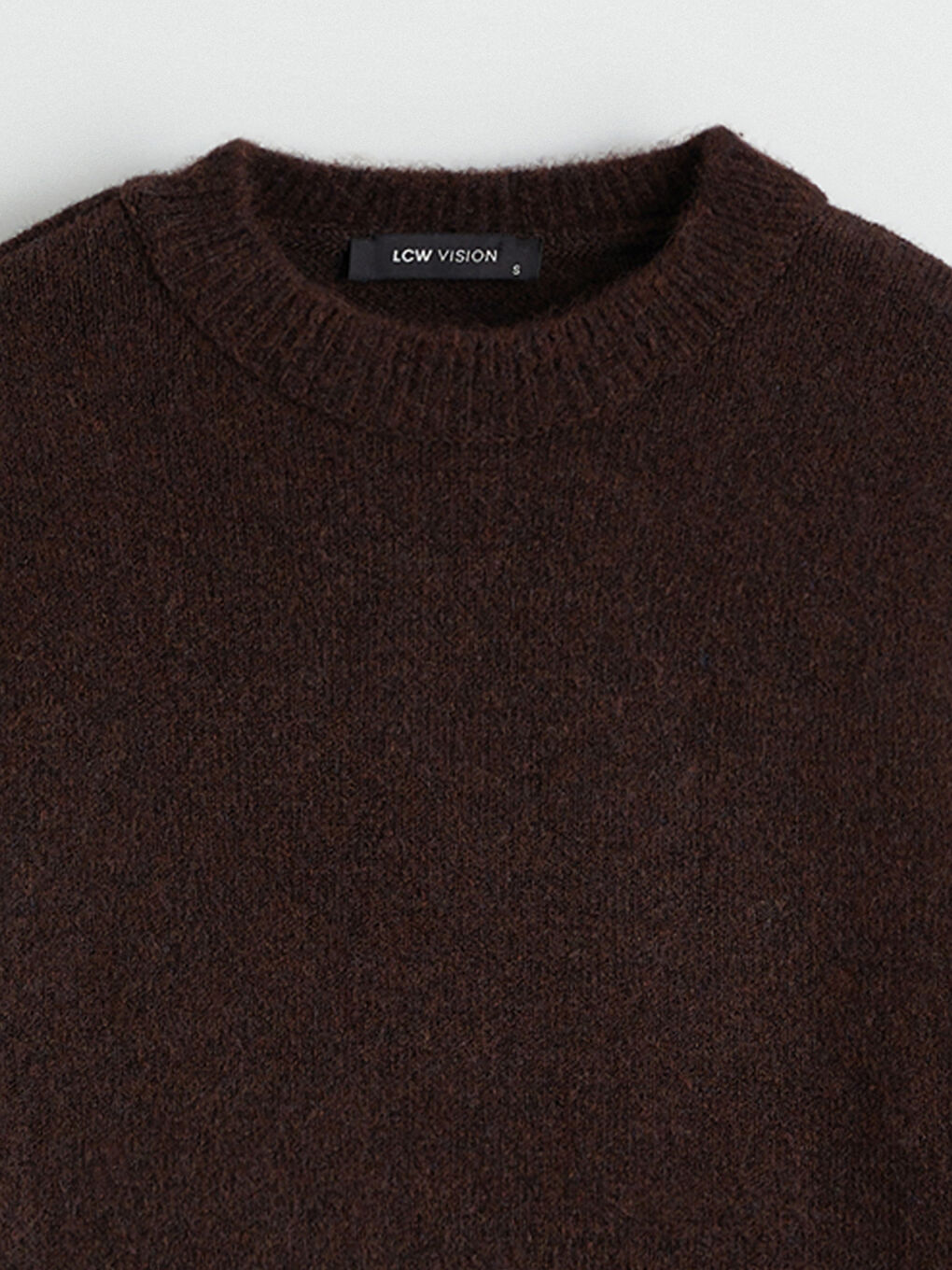 Kahverengi Bisiklet Yaka Kadın Triko Kazak	-9