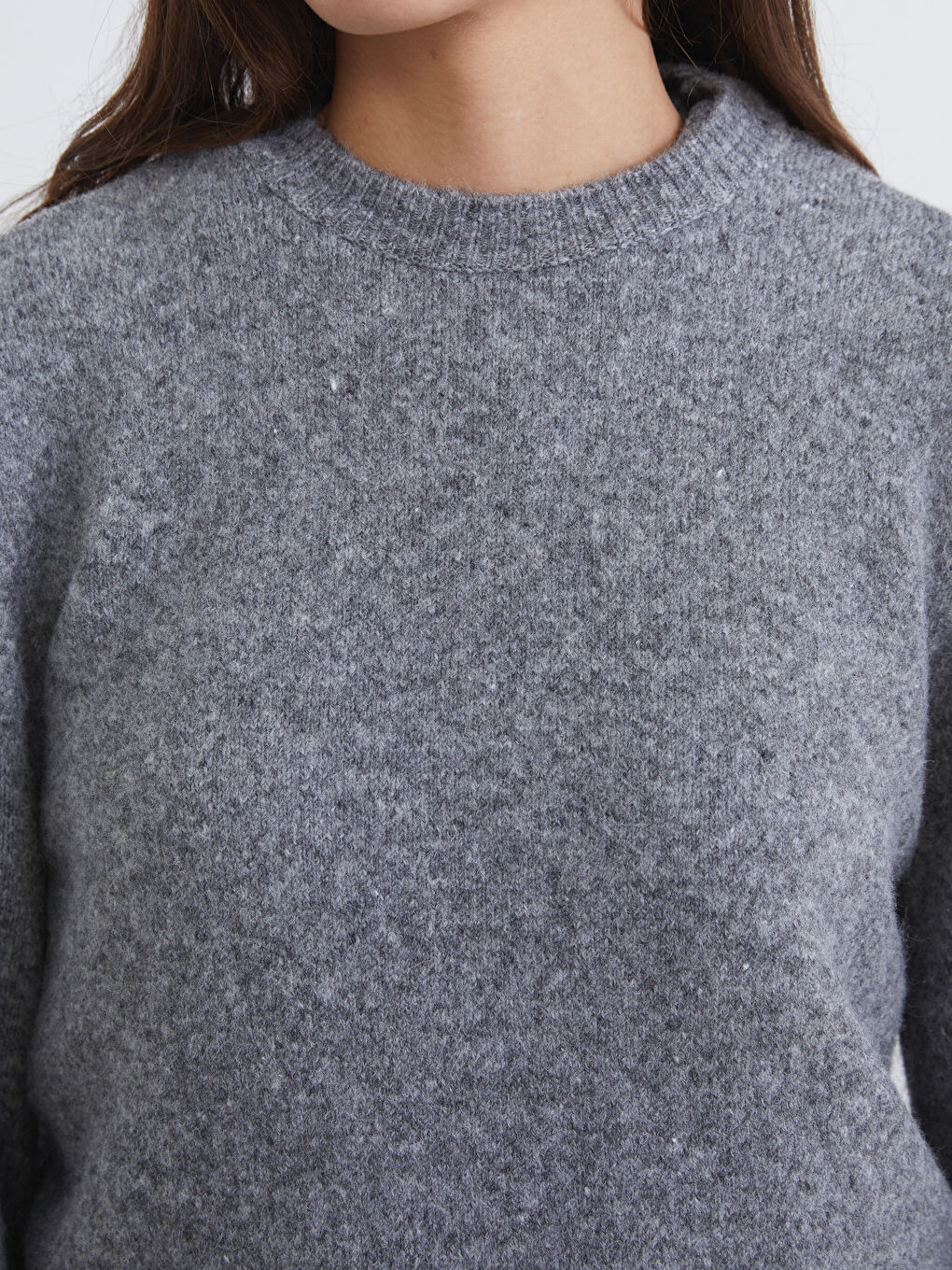 كنزة صوفية رمادي امرأة-3