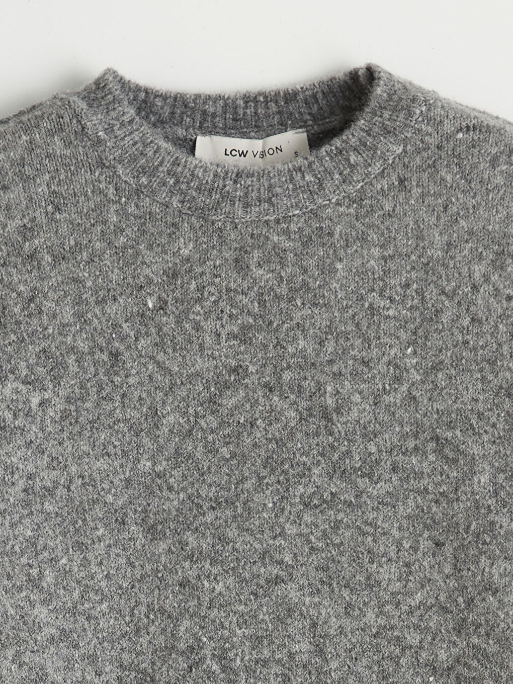 Gri Bisiklet Yaka Kadın Triko Kazak	-1