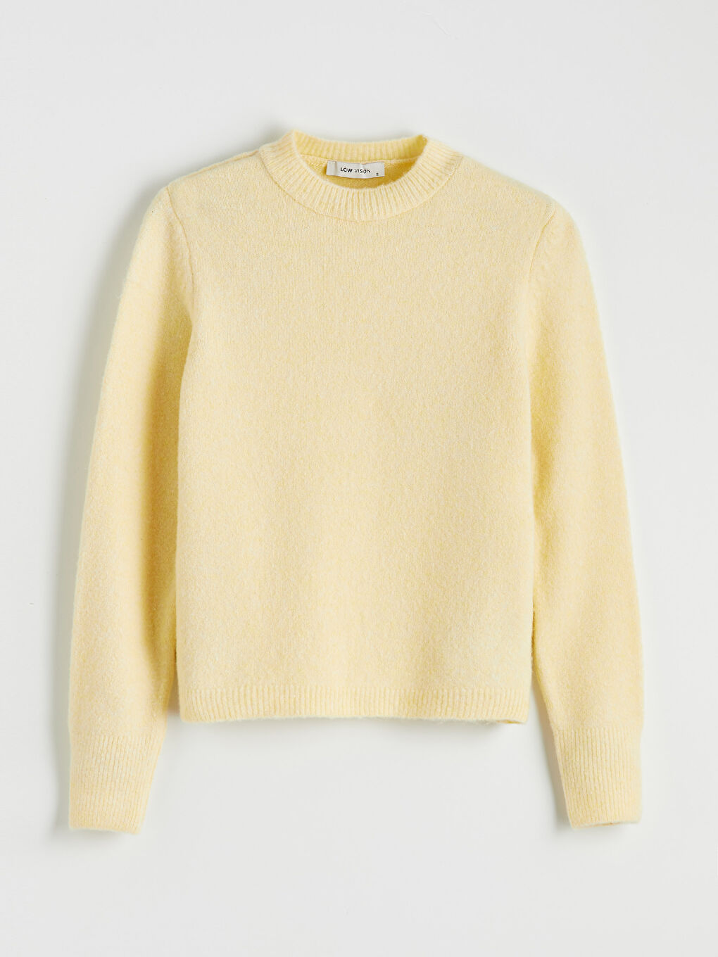 Sarı Bisiklet Yaka Kadın Triko Kazak	-4