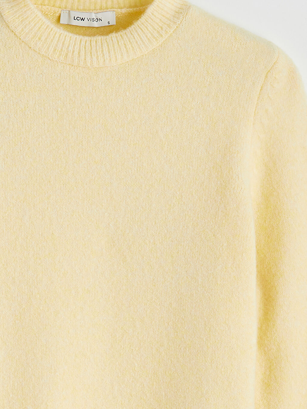 Sarı Bisiklet Yaka Kadın Triko Kazak	-5