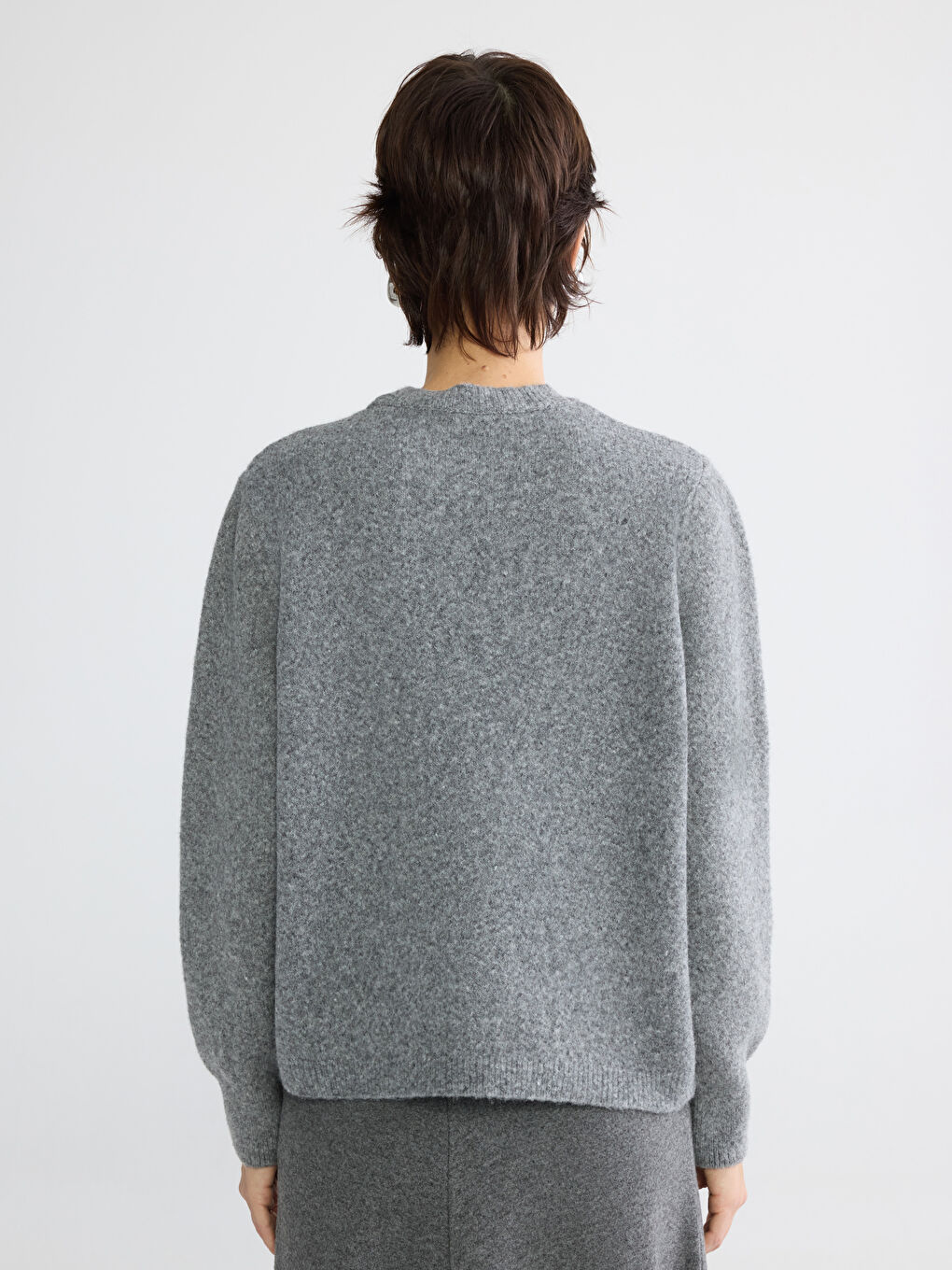 كنزة صوفية رمادي امرأة-4