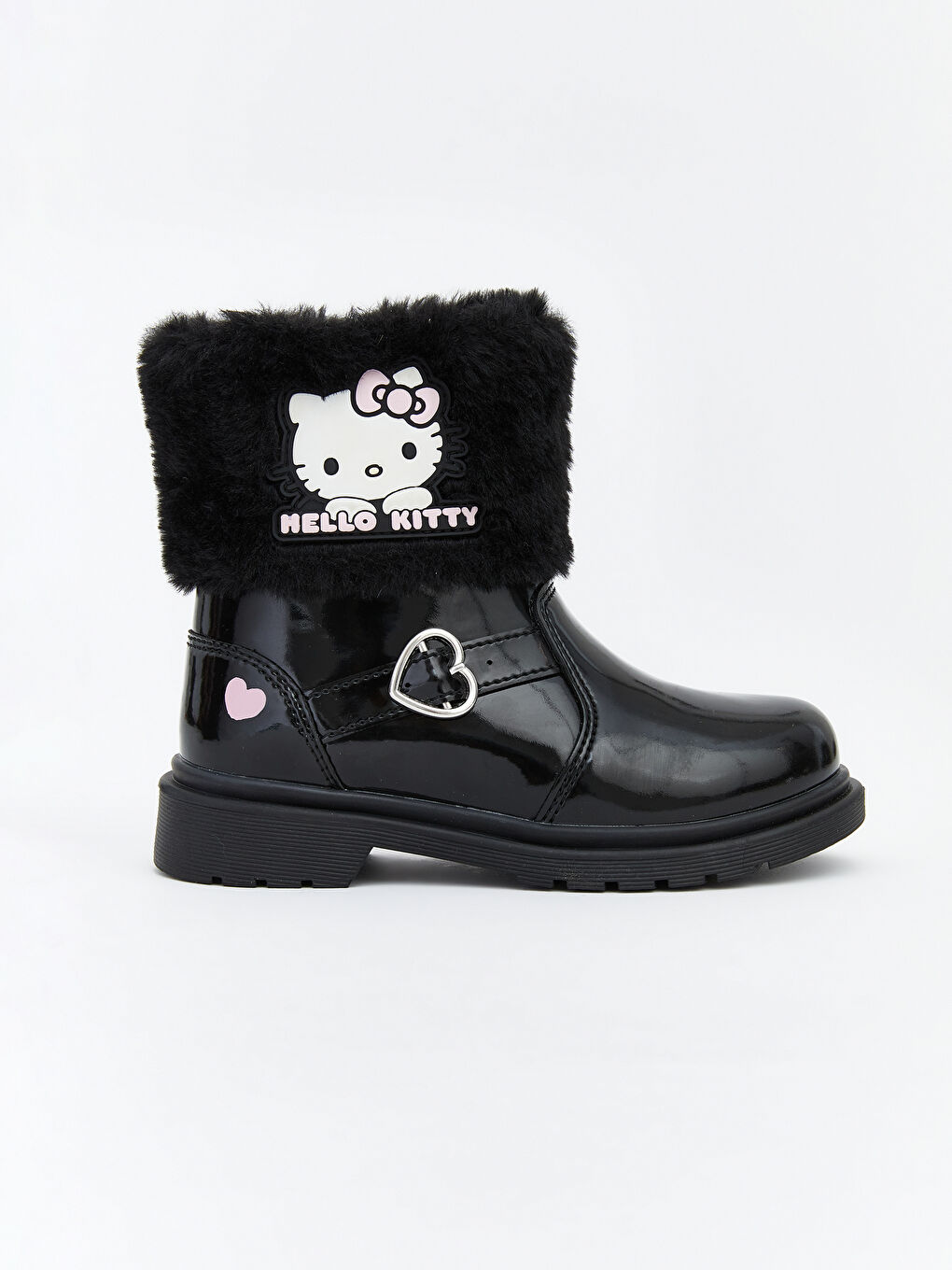 Siyah Hello Kitty Baskılı Kız Bebek Bot-1