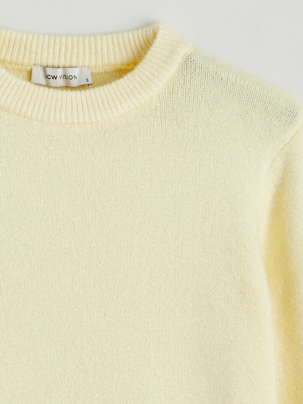 Sarı Bisiklet Yaka Kadın Triko Kazak-5