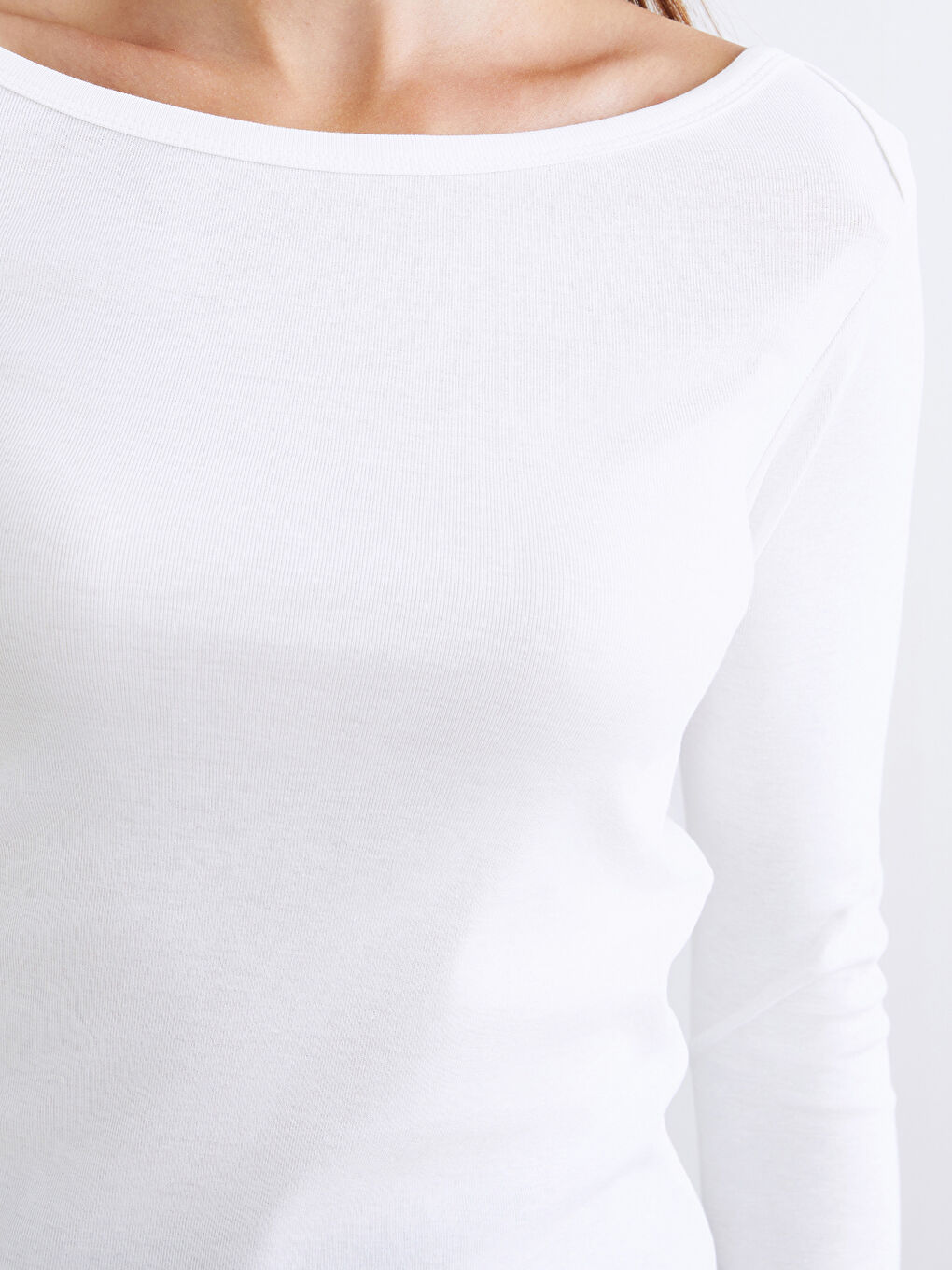 Siyah Kayık Yaka Kadın Tişört 2'li-4