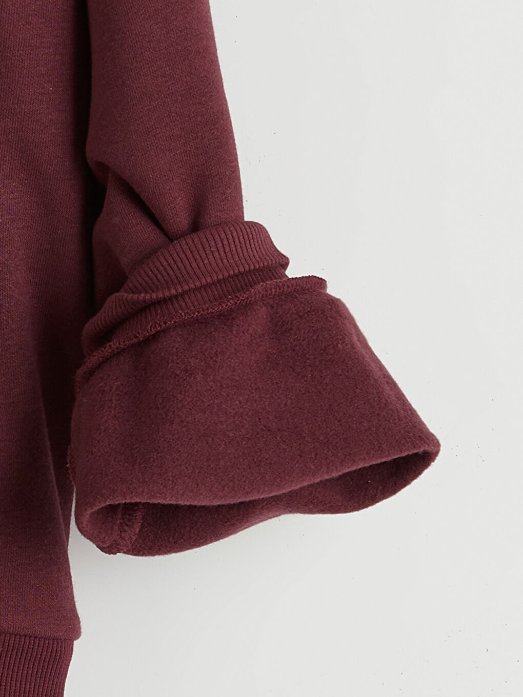 Mürdüm Nakışlı Kız Çocuk Kalın Sweatshirt 2'li-2