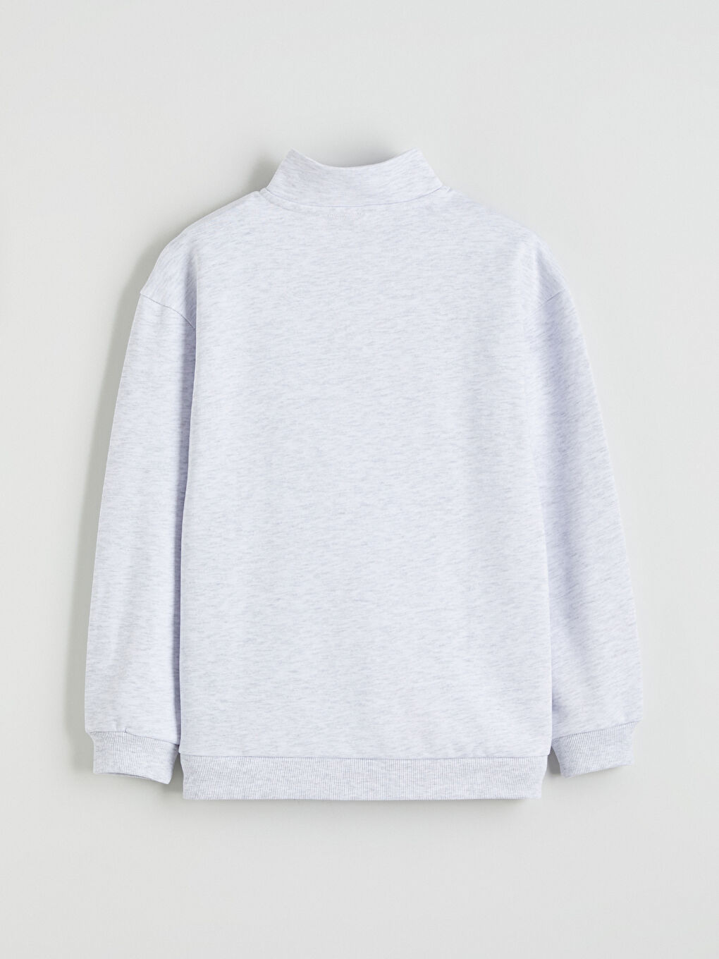 Gri Dik Yaka Los Angeles Baskılı Erkek Çocuk Kalın Sweatshirt-3