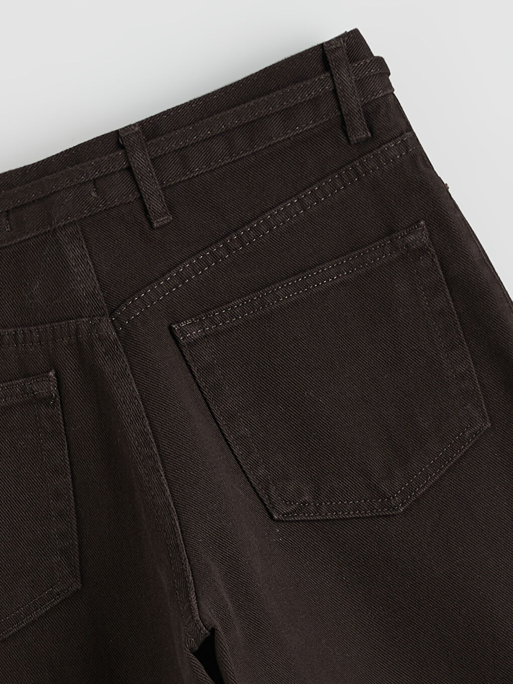 Kahverengi Baggy Fit Kadın Jean Pantolon-5