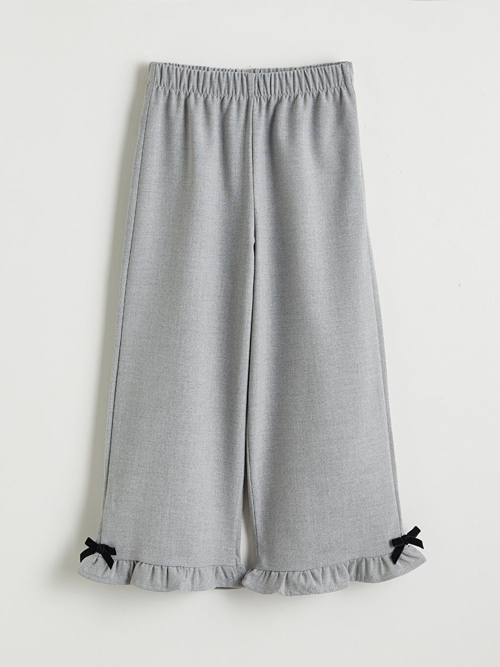 Ekru Fiyonk Detaylı Kız Çocuk Gömlek ve Pantolon-3