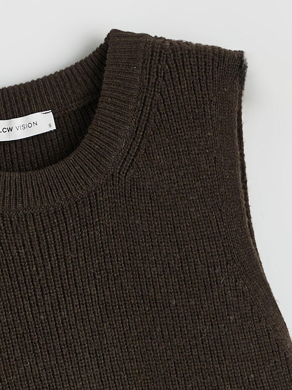 Kahverengi Bisiklet Yaka Kadın Triko Süveter-5