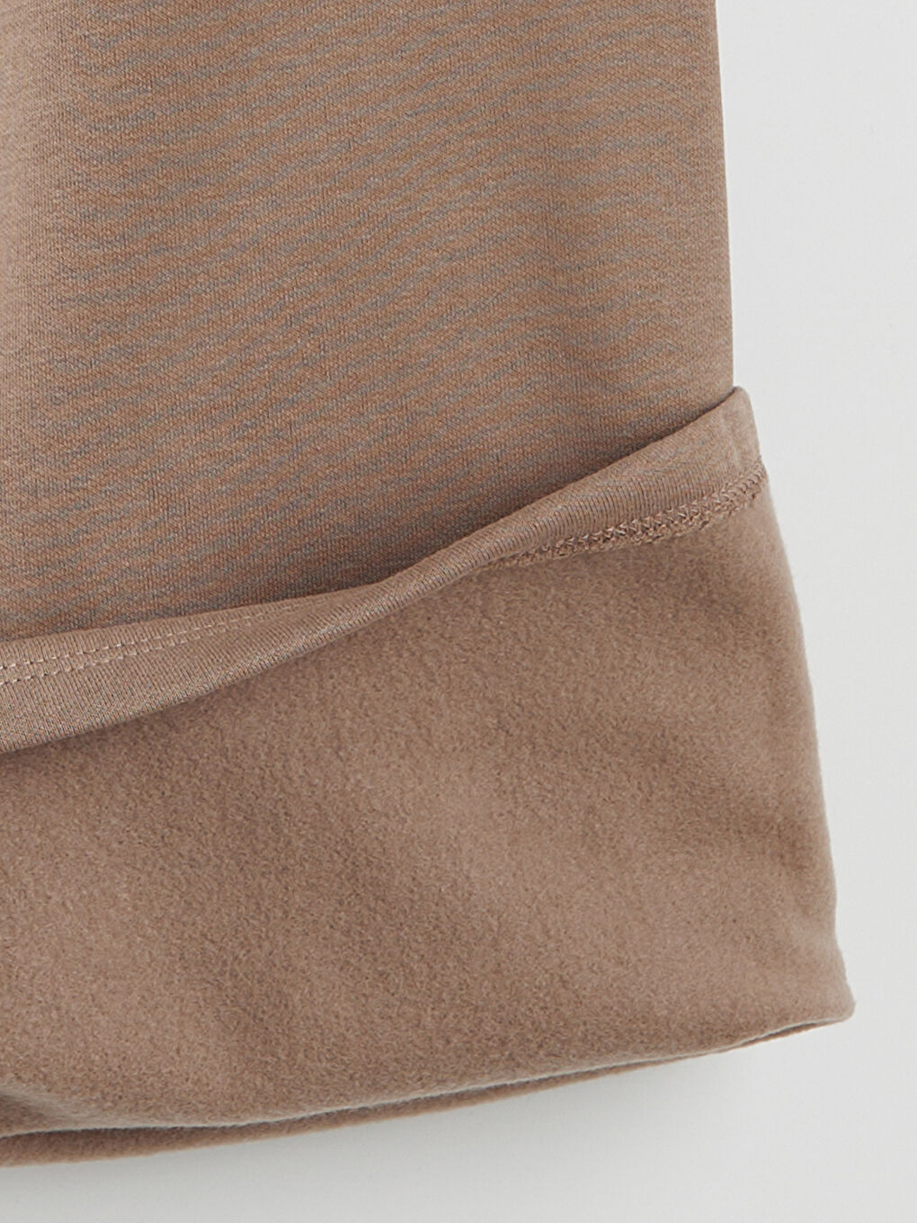 Kahverengi Beli Lastikli Yıldız Detaylı Kız Çocuk Kalın Eşofman Altı-2