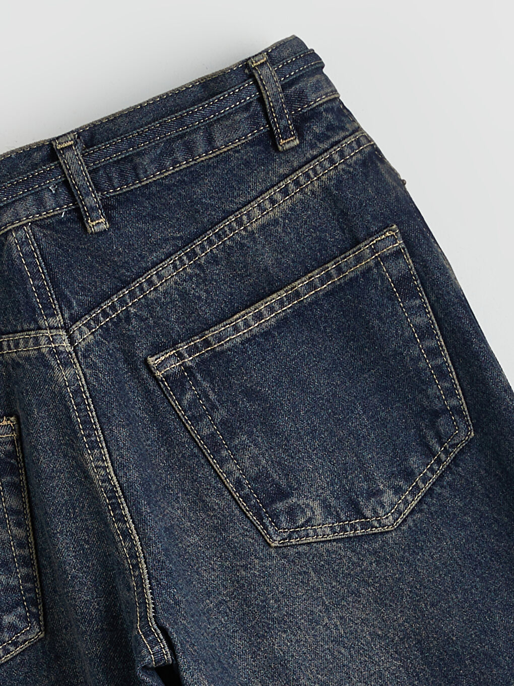 İndigo Baggy Fit Kadın Jean Pantolon-5