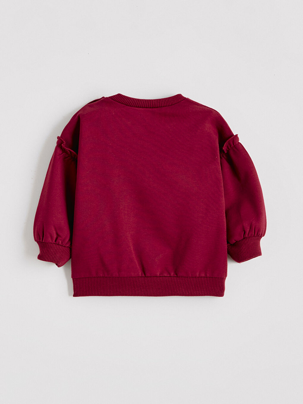 Mürdüm Minnie Mouse Baskılı Kız Bebek Sweatshirt ve Eşofman Alt-3