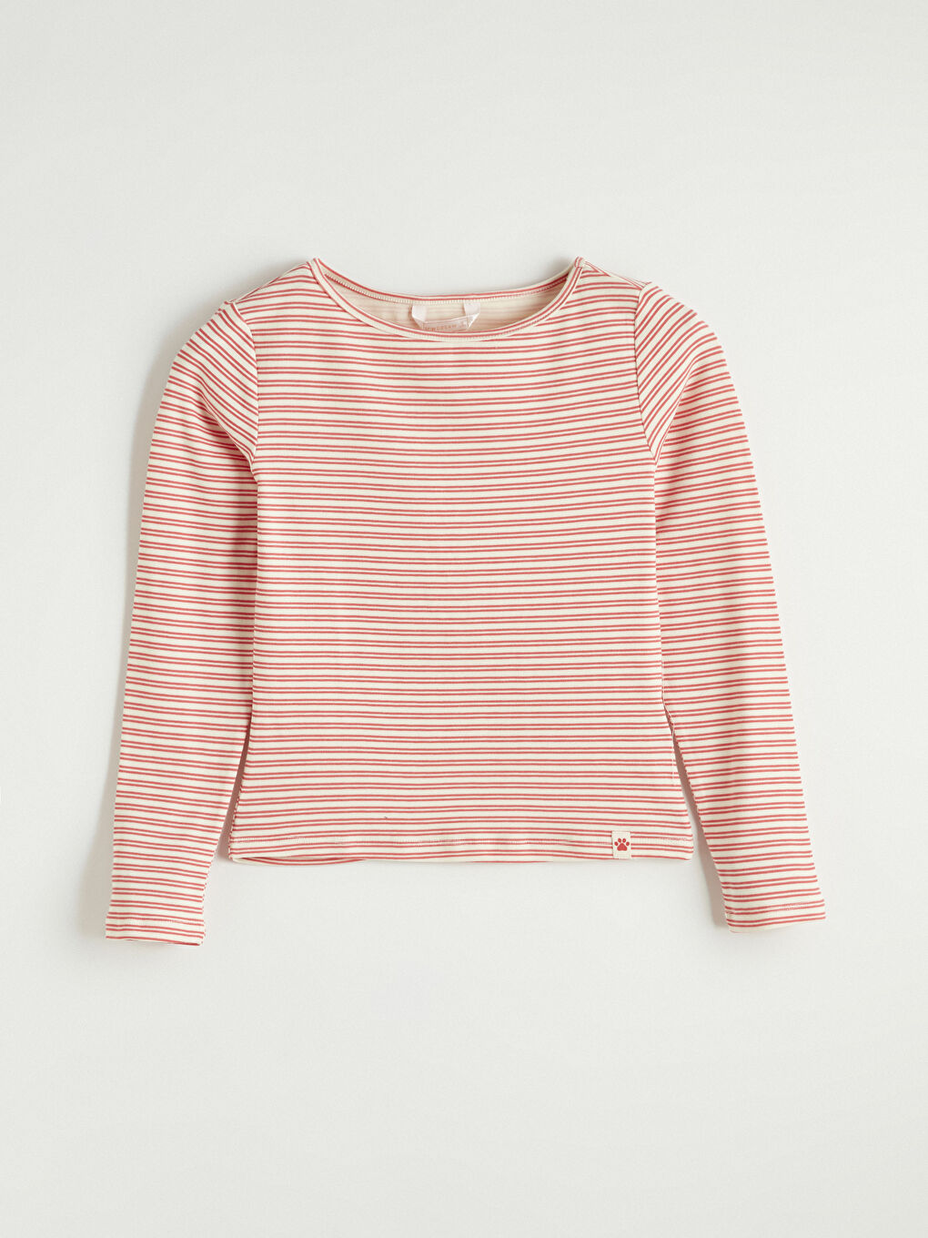 Kırmızı Bisiklet Yaka Çizgili Kadın Pijama Takımı-1