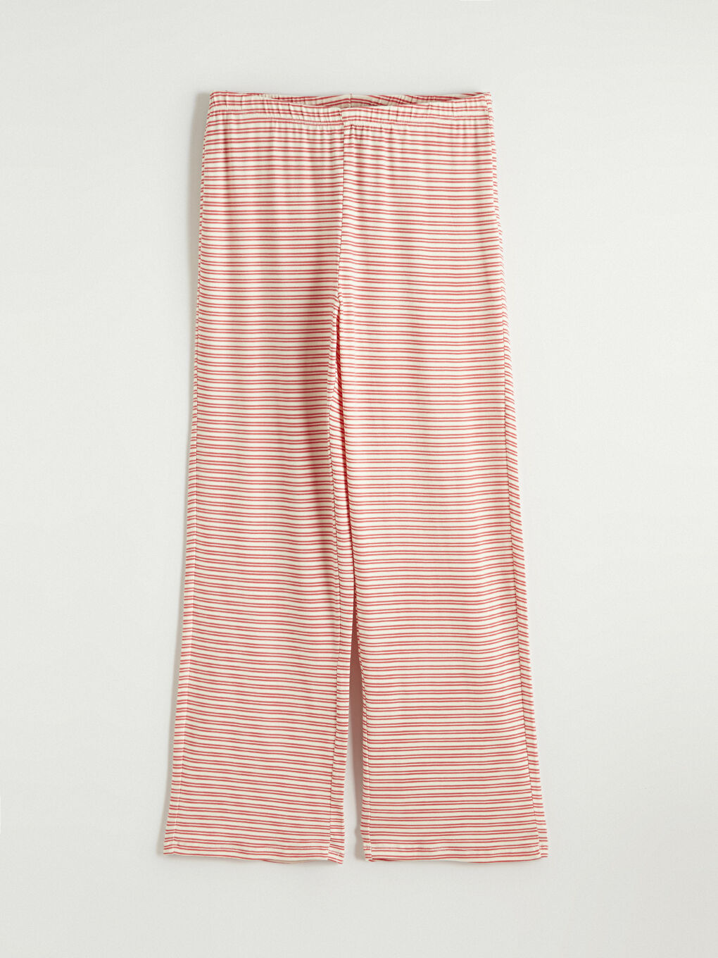 Kırmızı Bisiklet Yaka Çizgili Kadın Pijama Takımı-3