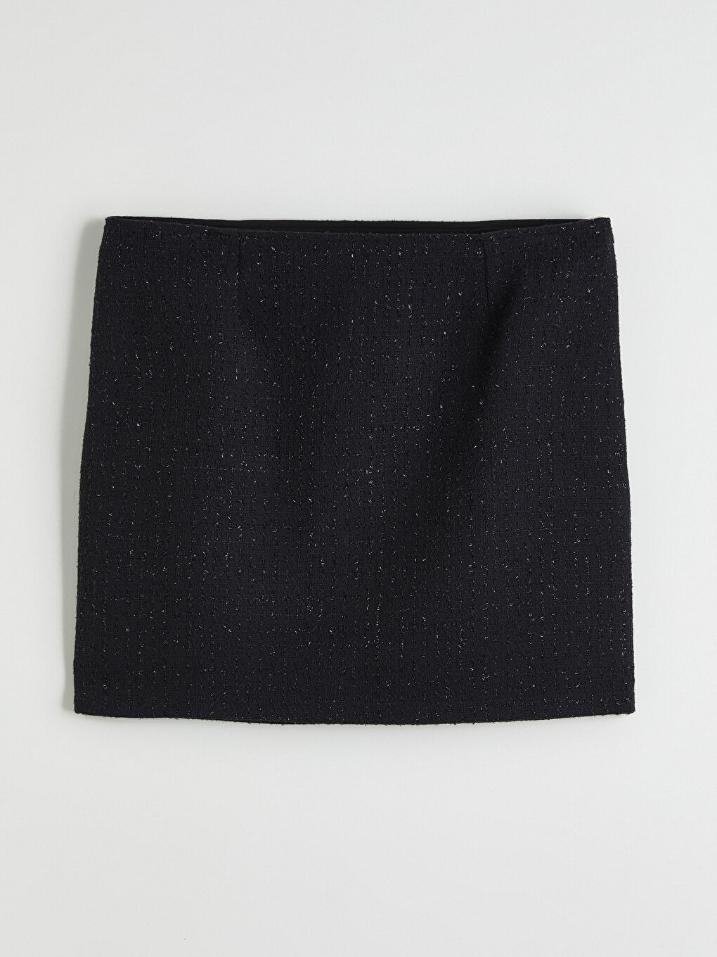 Siyah Büyük Beden Dar Fit Tüvit Mini Etek	-4