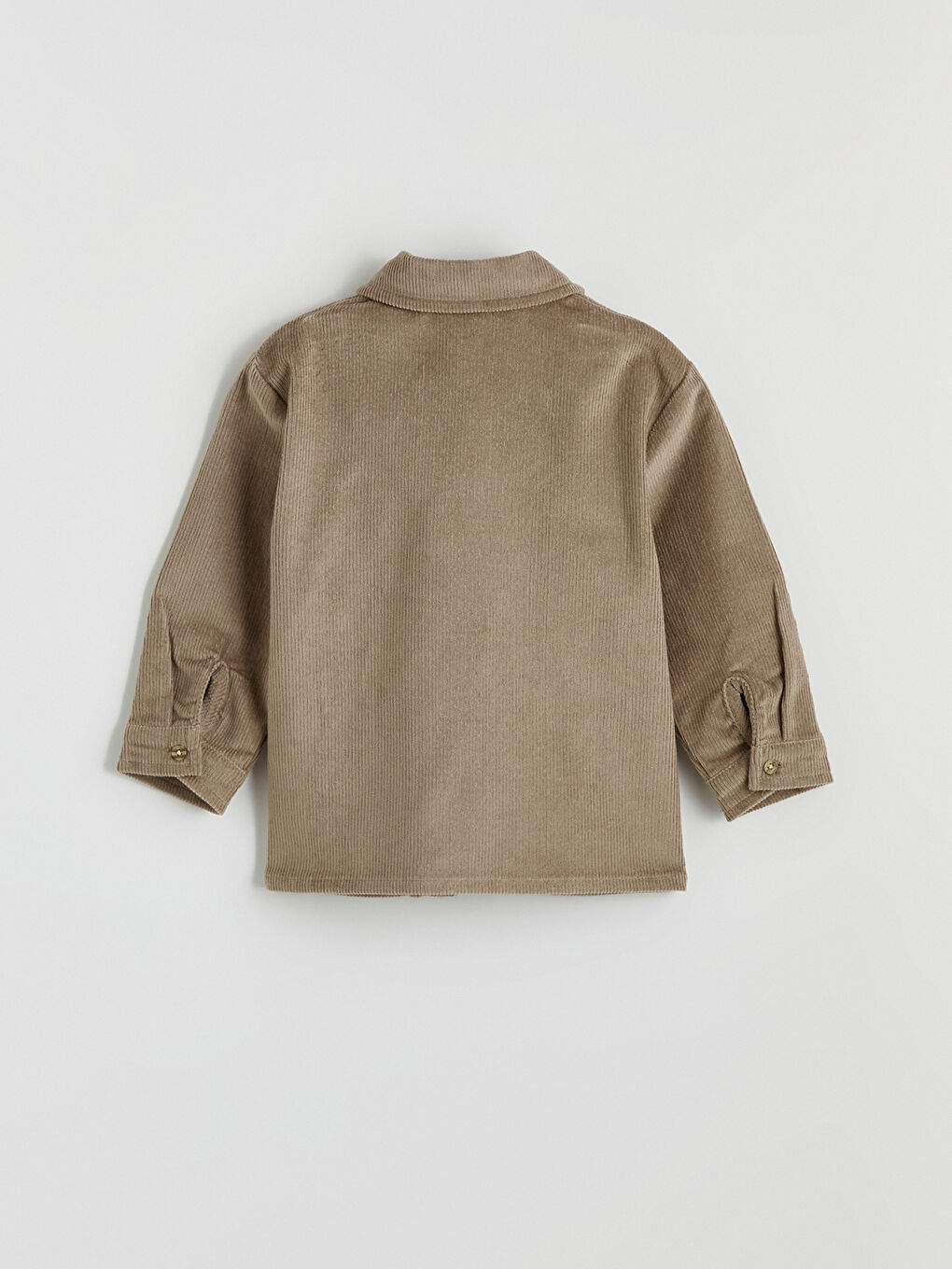 Bej Kadife Erkek Bebek Gömlek ve Pantolon-3