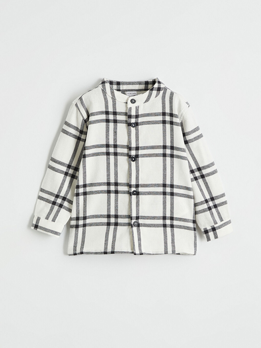 Siyah Hakim Yaka Ekose Erkek Bebek Gömlek ve Pantolon-1