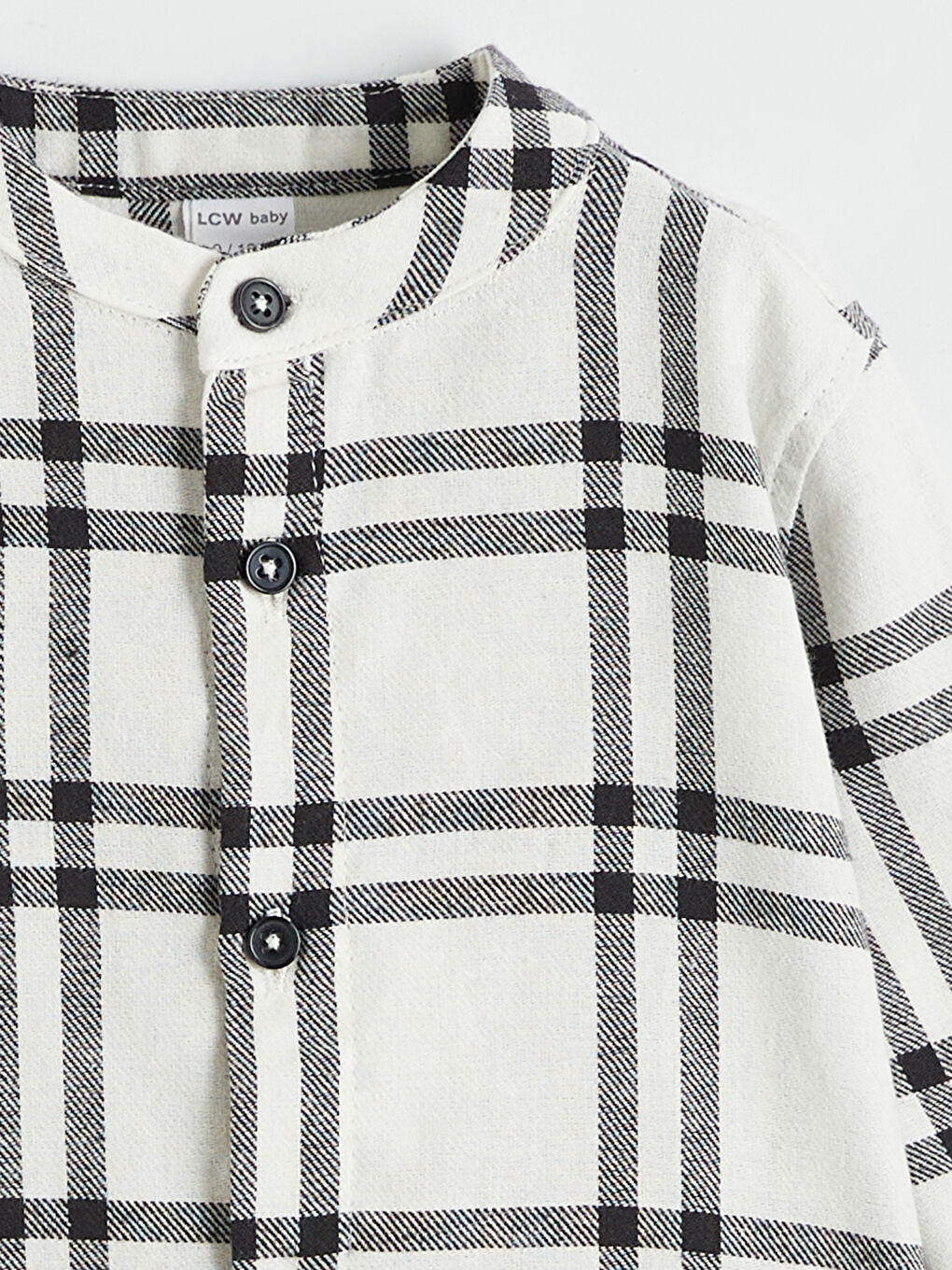 Siyah Hakim Yaka Ekose Erkek Bebek Gömlek ve Pantolon-2