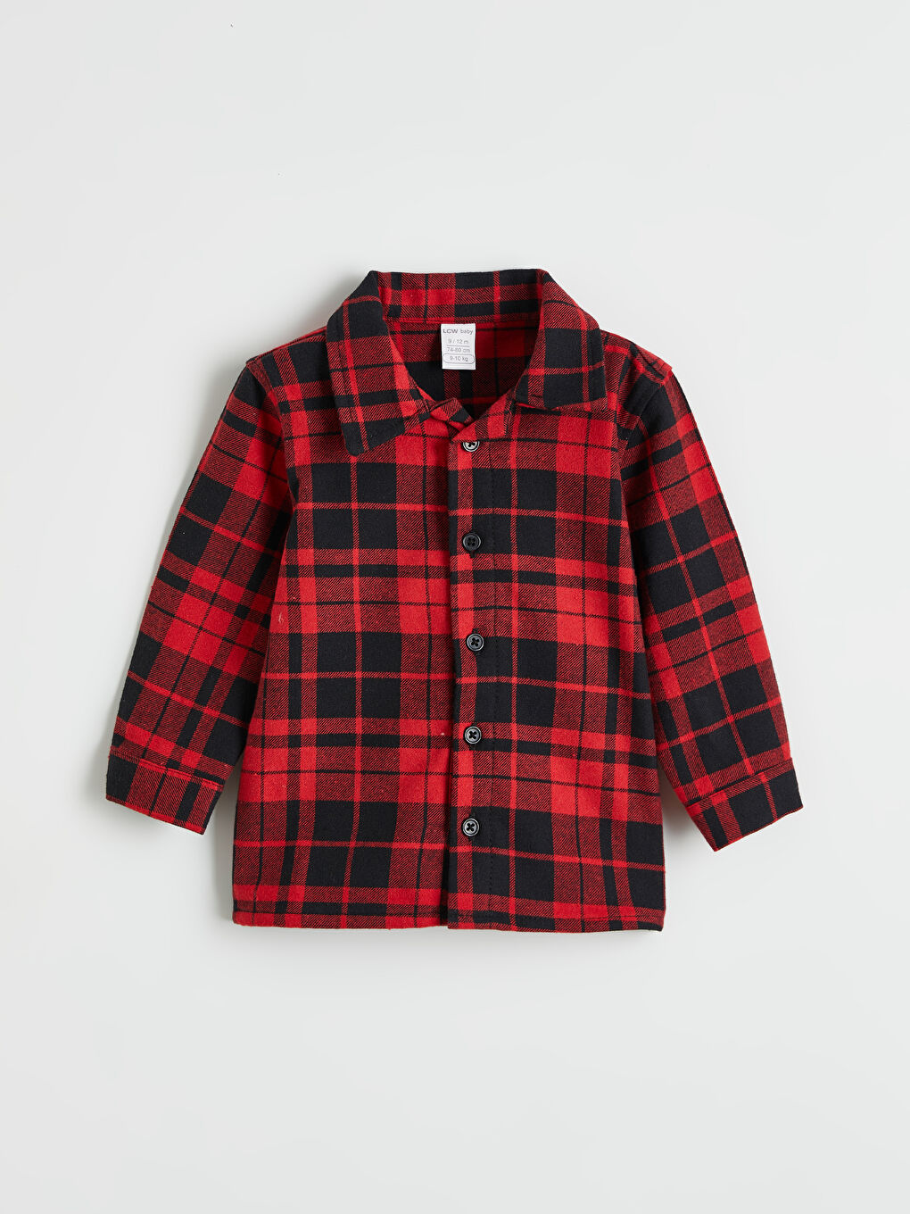 Kırmızı Ekose Erkek Bebek Gömlek ve Pantolon-1