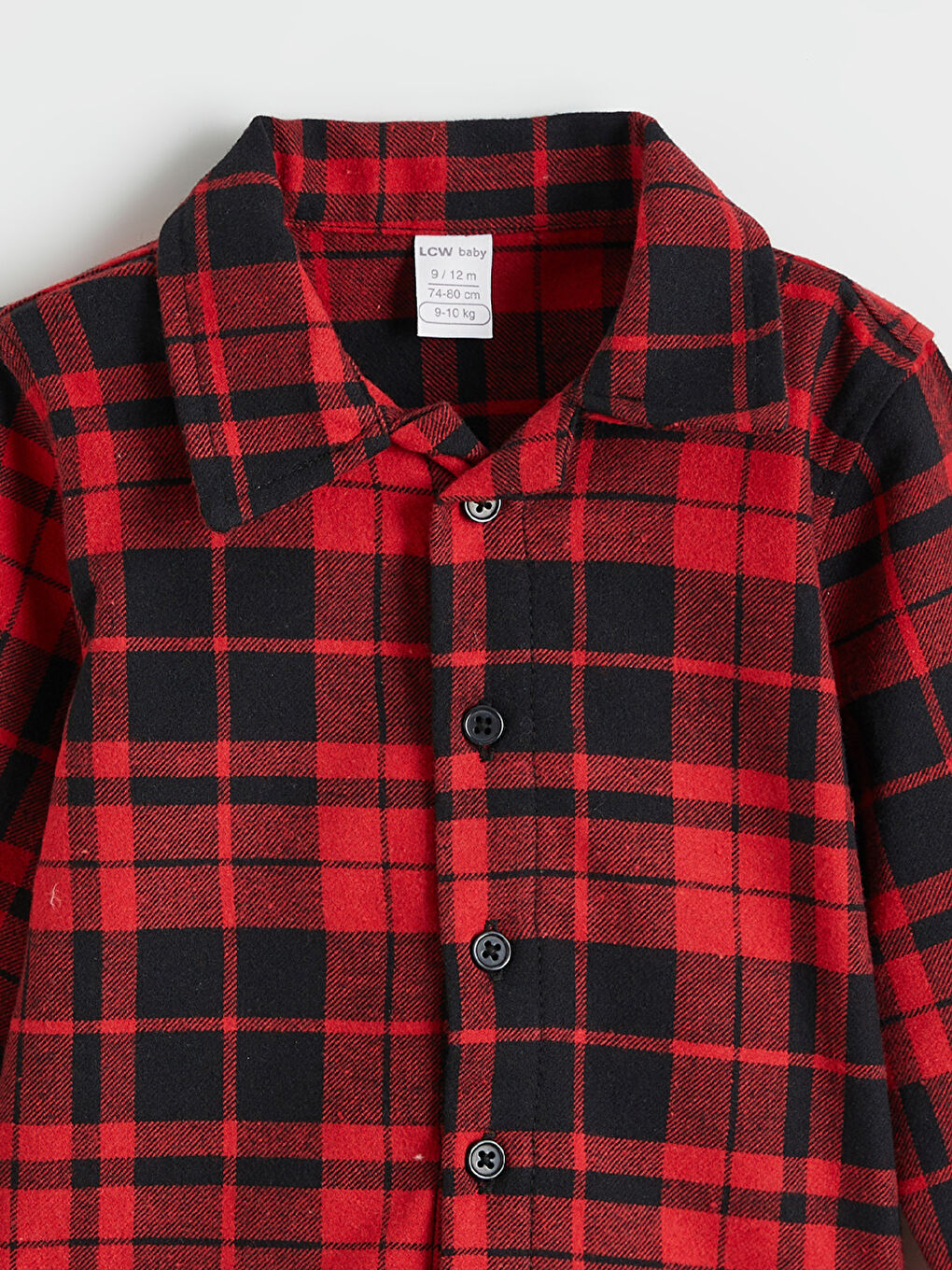 Kırmızı Ekose Erkek Bebek Gömlek ve Pantolon-2
