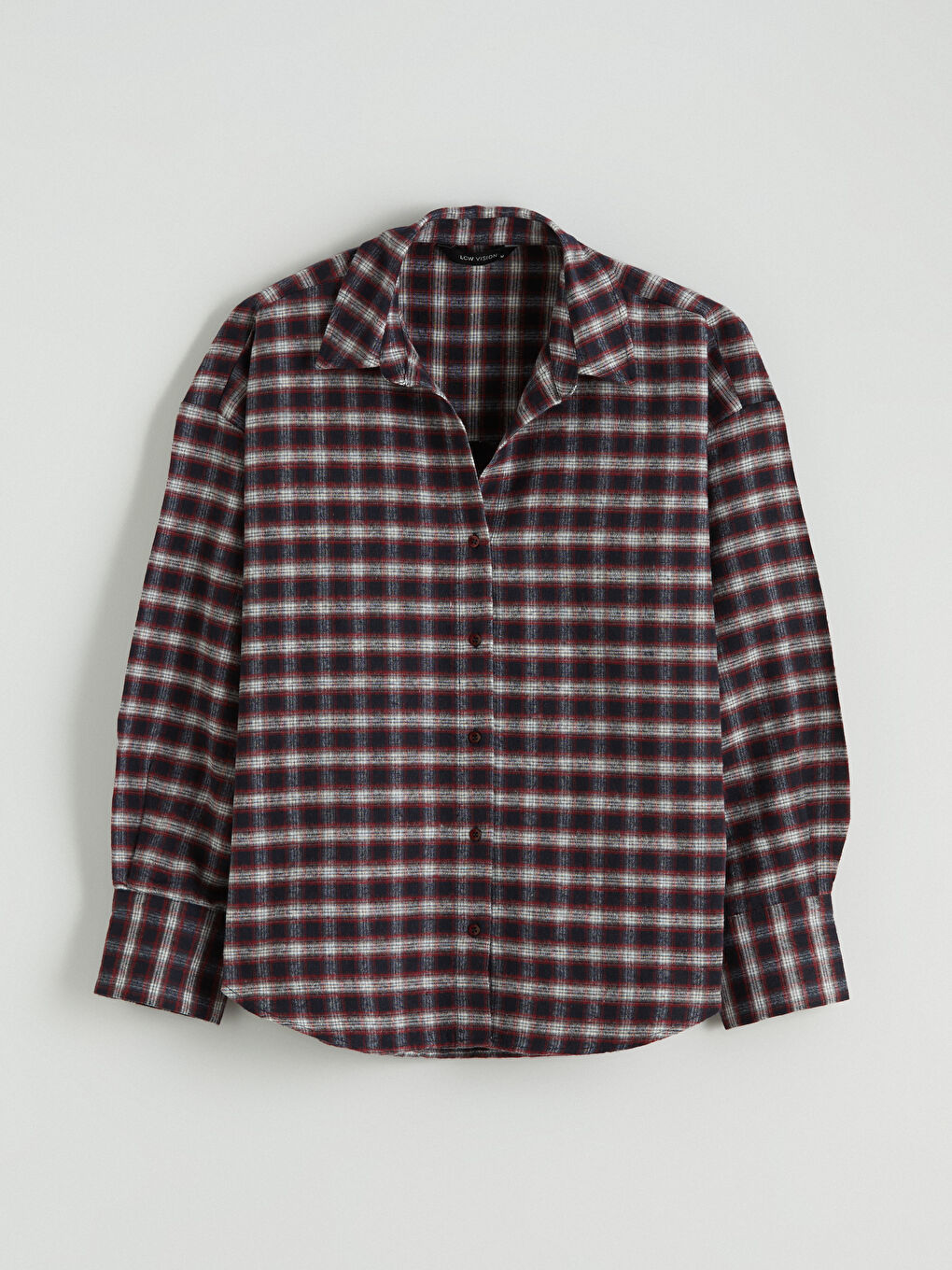 Әйелдерге арналған торлы оверсайз фланель орманшы көйлегі-4