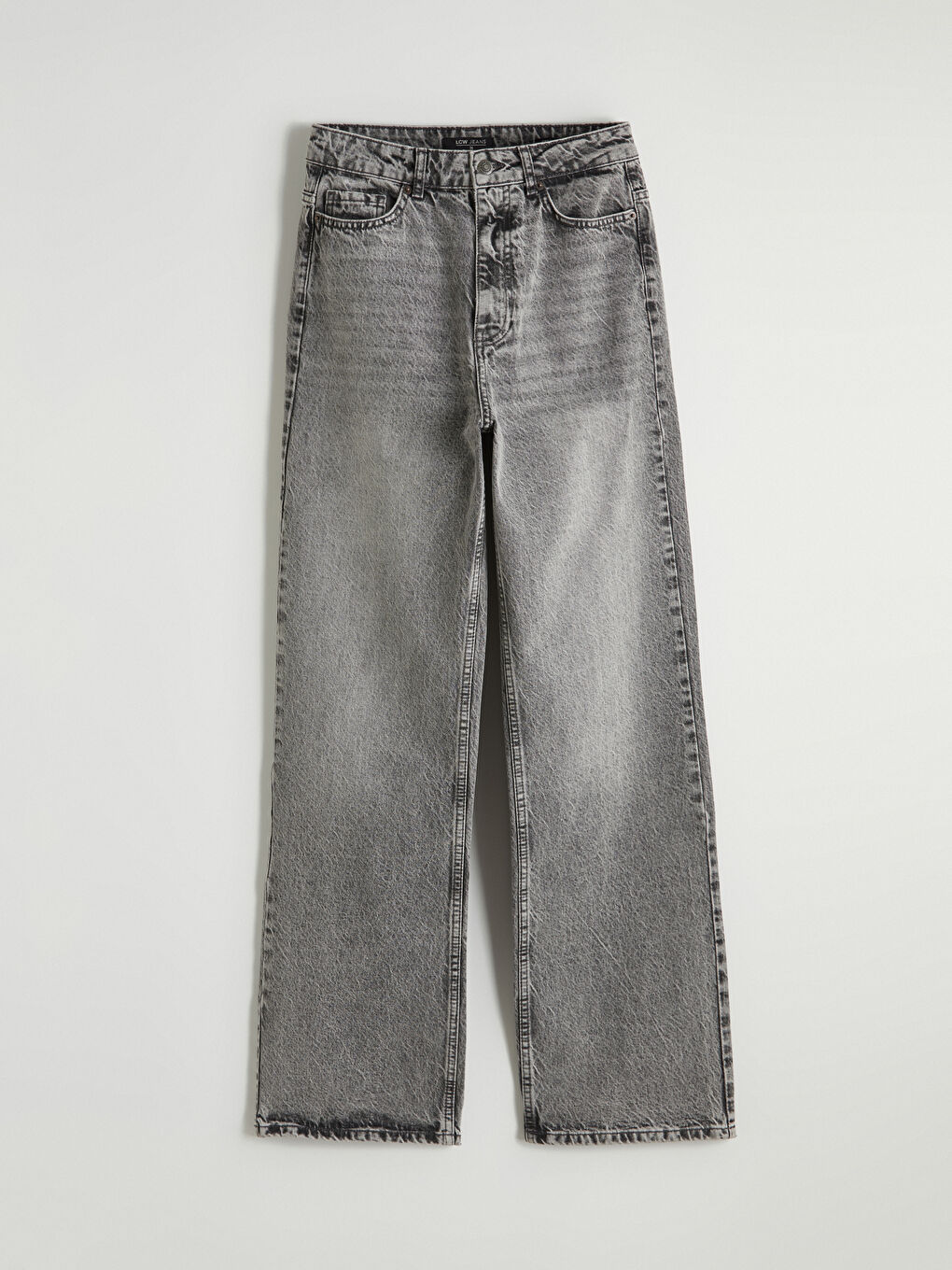 Gri Straight Fit Kadın Jean Pantolon