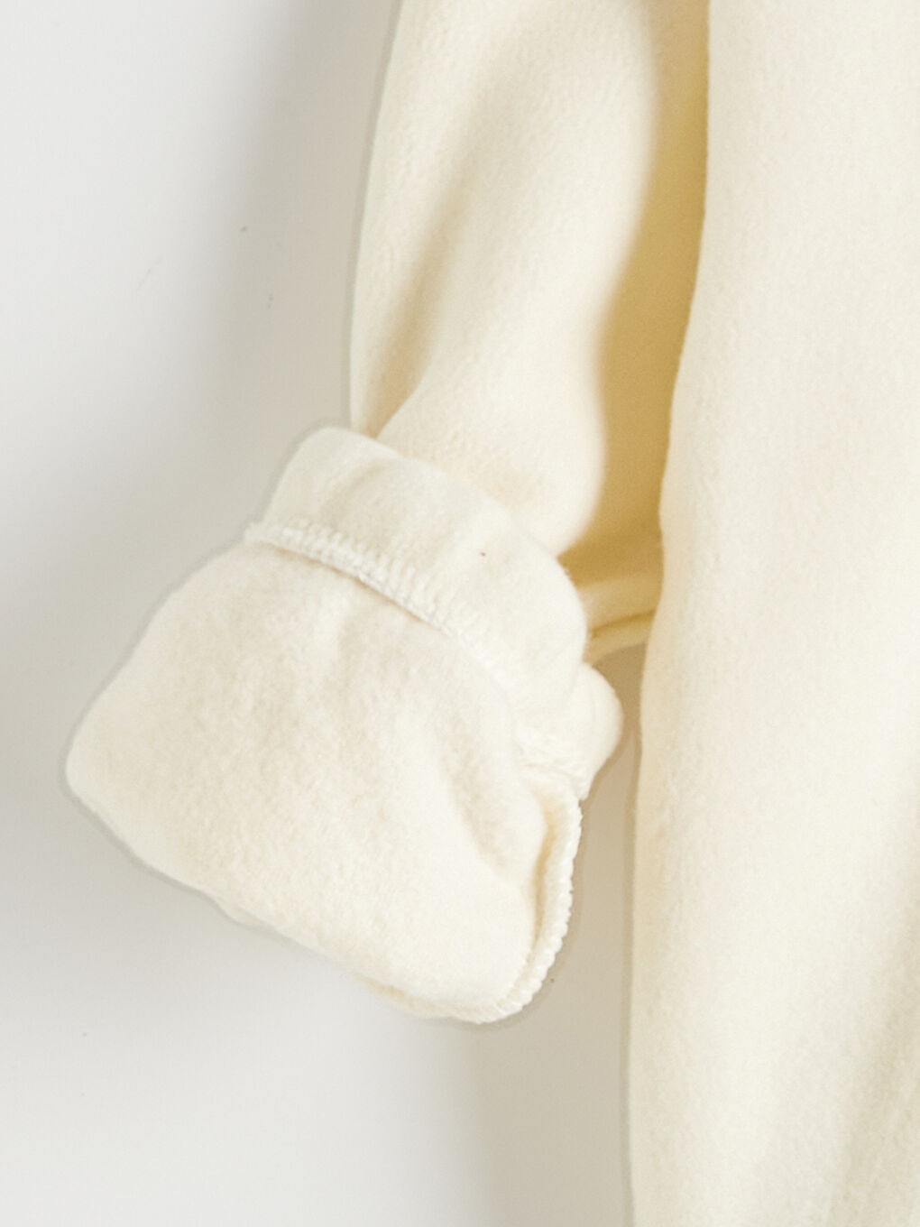 Bej Dik Yaka Polar Erkek Çocuk Sweatshirt-3