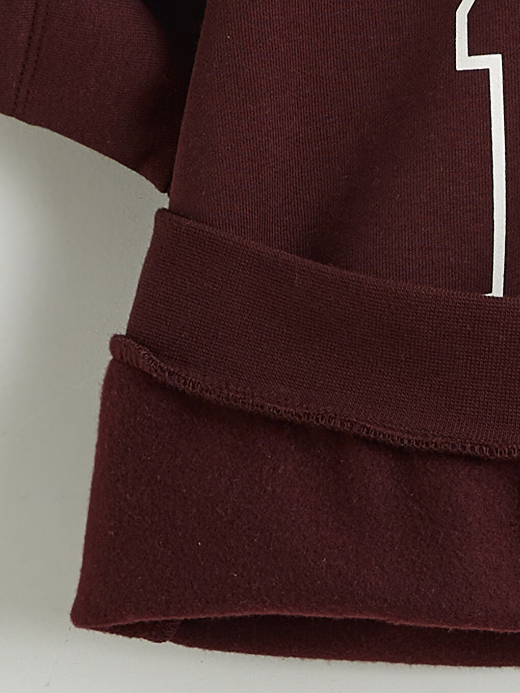Bordo Kapüşonlu Erkek Çocuk Sweatshirt-3