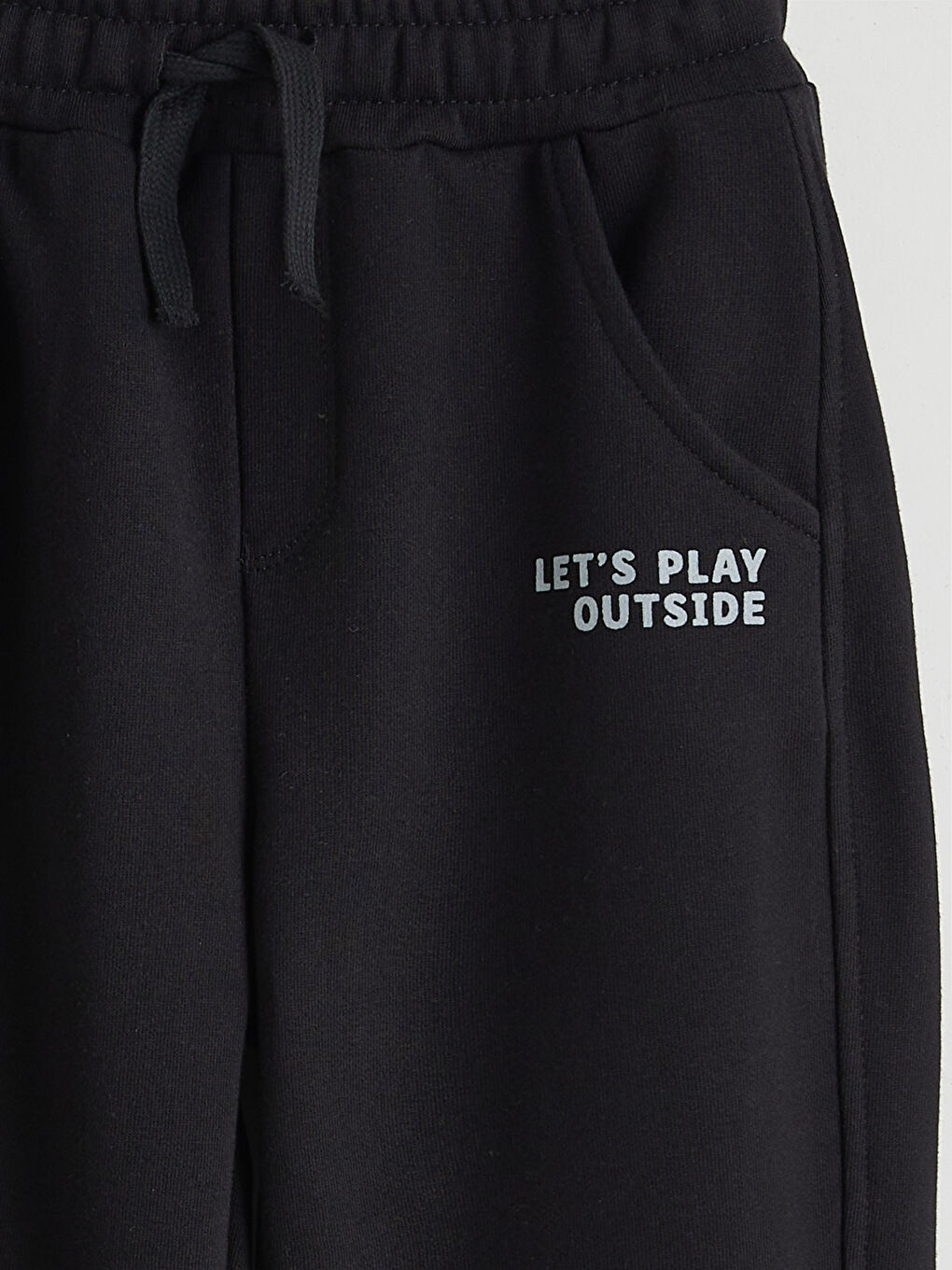 Siyah Beli Lastikli Erkek Çocuk Jogger Eşofman Altı-2