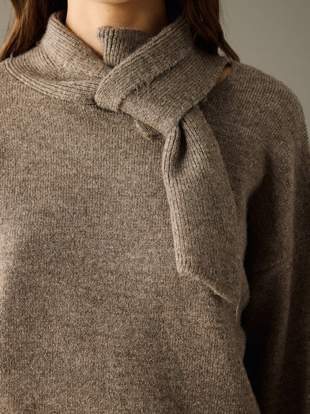 Shawl Collar Women's Knitwear Sweater-4