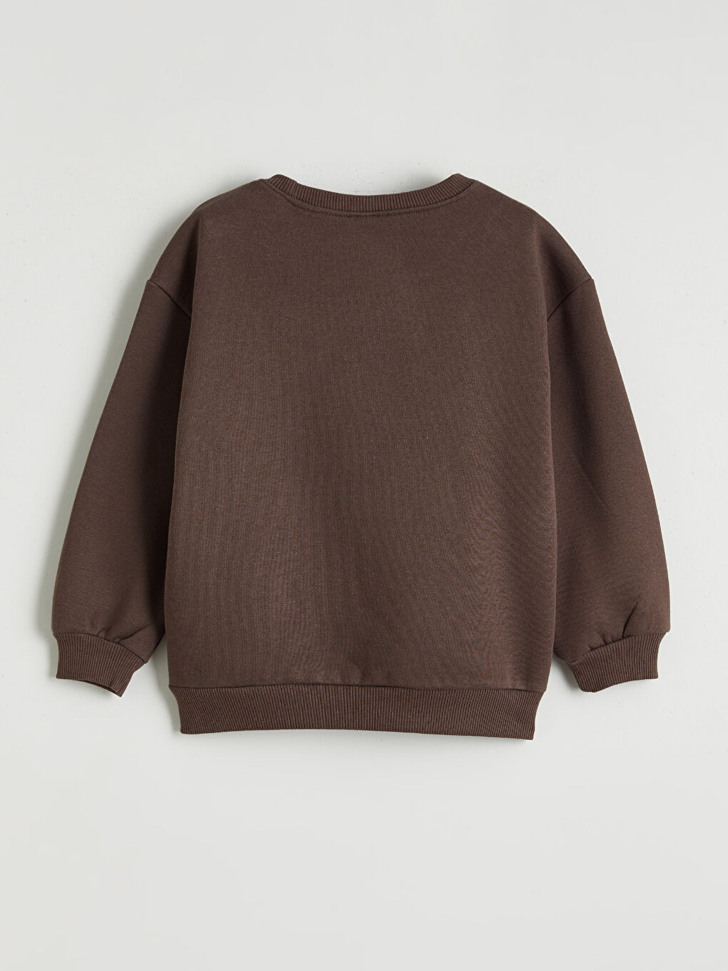 Kahverengi Baskılı Erkek Çocuk Kalın Sweatshirt-1