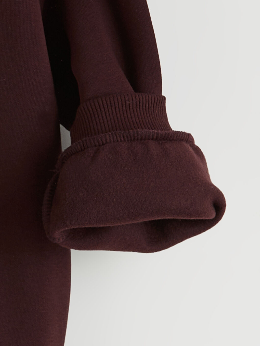 Bordo Baskılı Erkek Çocuk Kalın Sweatshirt-1