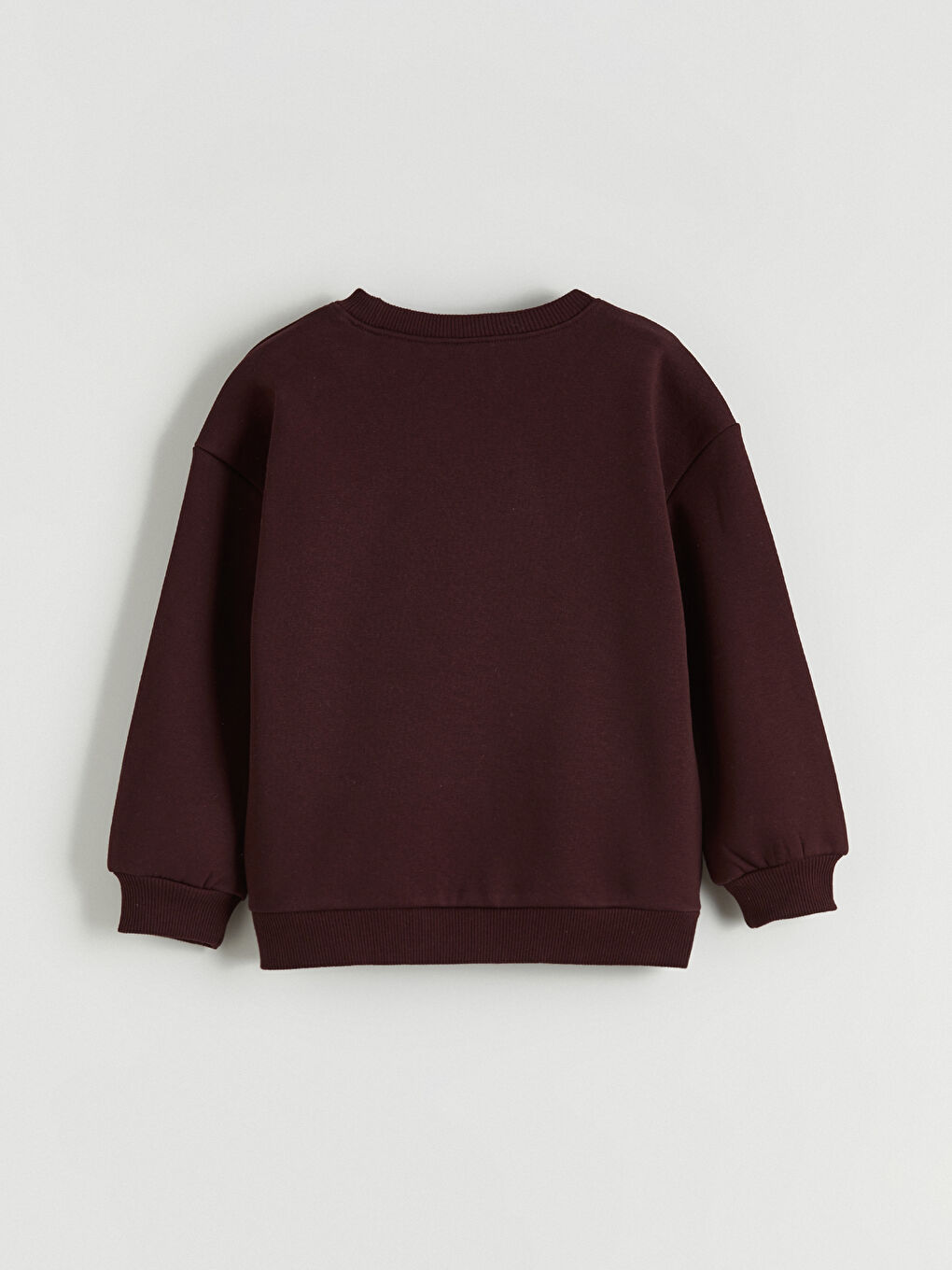 Bordo Baskılı Erkek Çocuk Kalın Sweatshirt-2