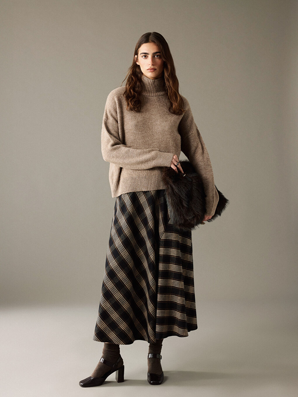 Half Turtleneck Oversize Women's Knitwear Sweater