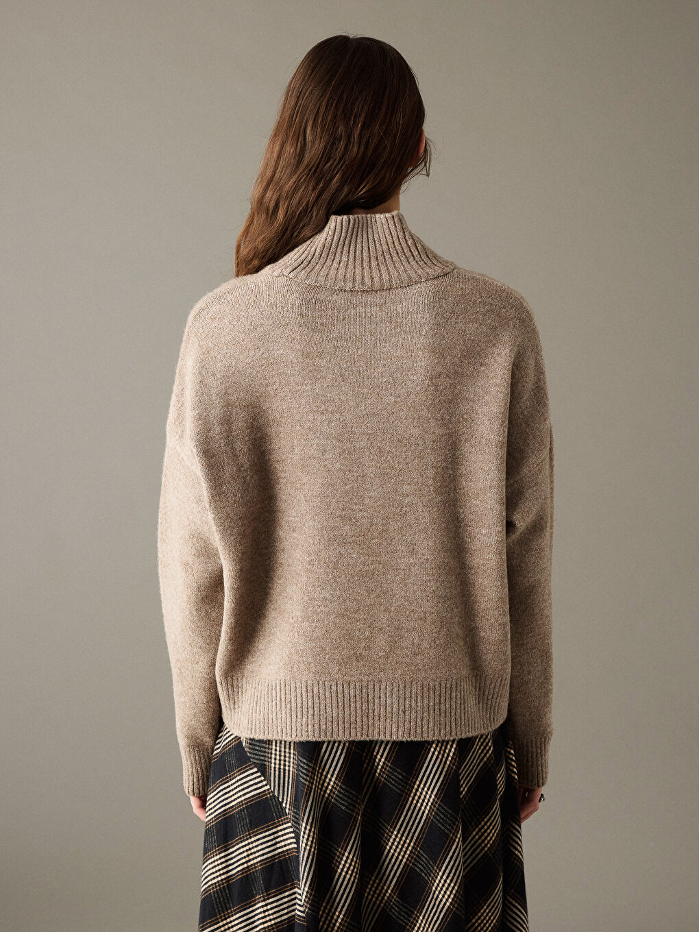 Half Turtleneck Oversize Women's Knitwear Sweater-7