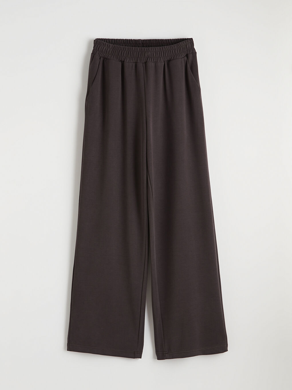 Kahverengi Beli Lastikli Soft Touch Kadın Eşofman Altı