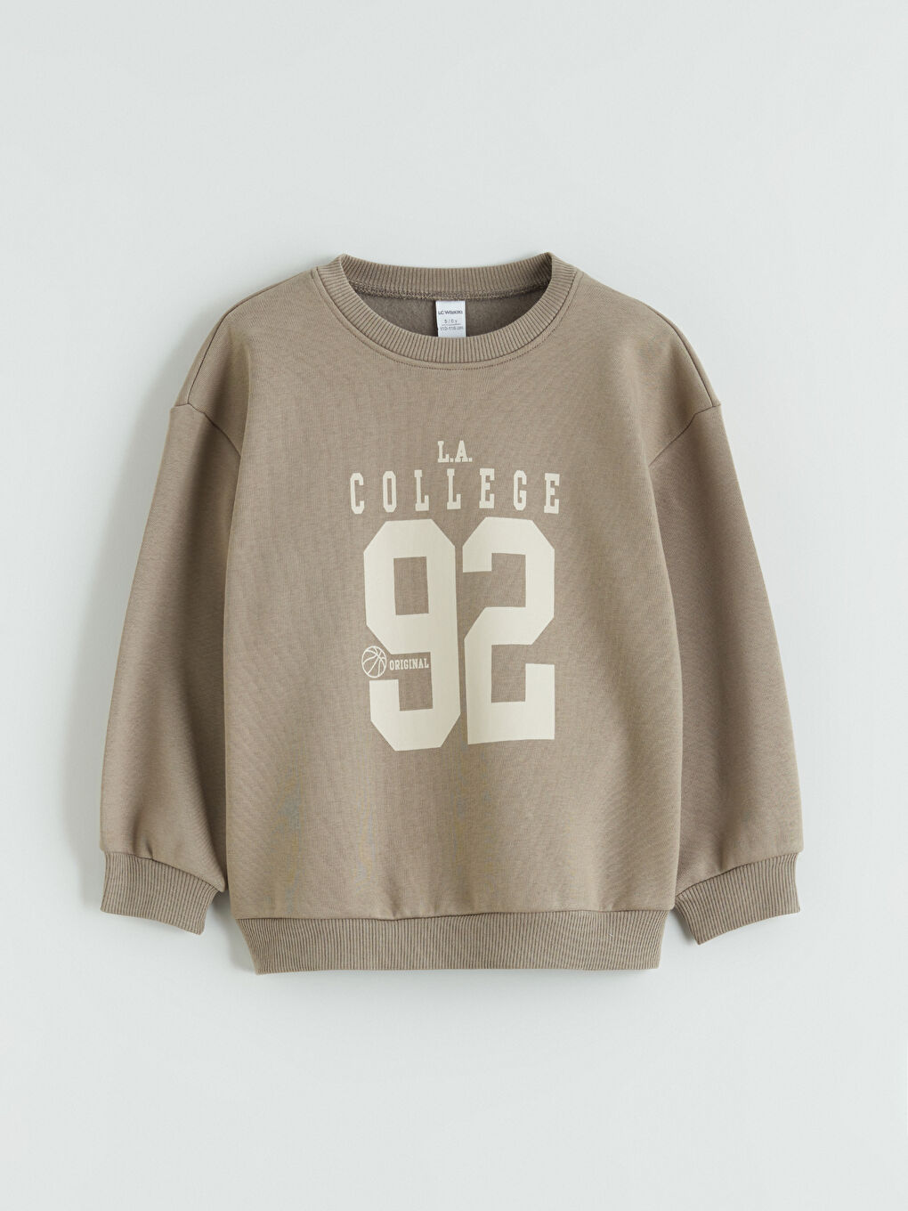 Kahverengi Uzun Kollu Erkek Çocuk Sweatshirt