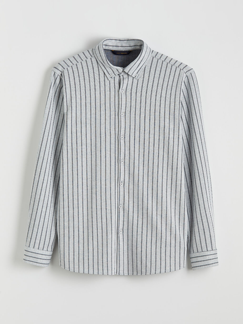 Gri Slim Fit Çizgili Erkek Gömlek