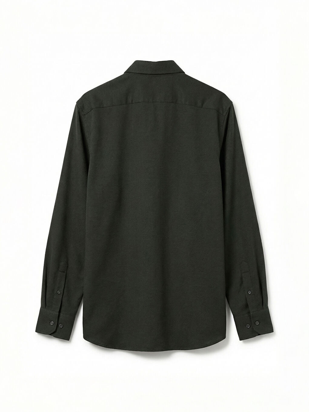 Yeşil Slim Fit Uzun Kollu Erkek Dokulu Gömlek-1