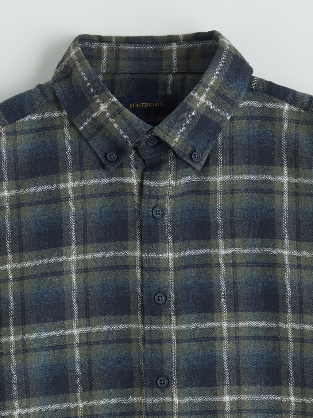 Haki Regular Fit Ekose Erkek Gömlek-5